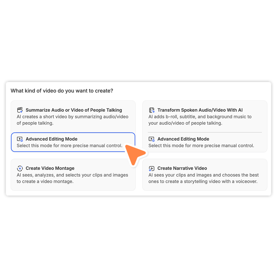 Use Visla’s advanced editing mode to clean up your sales pitch video with AI assistance.